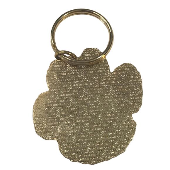 Vintage Tchotchke Enamel Puppy Dog Paw Key Chain - Picture 2 of 4